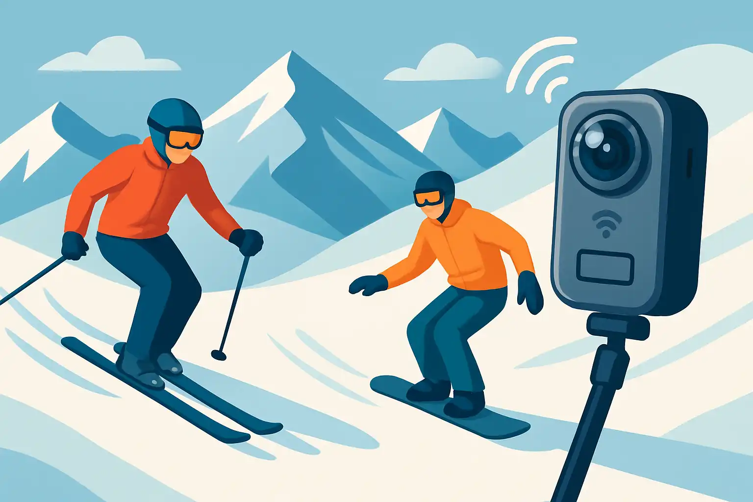 Adembenemende 360° ski- en snowboardvideo's: mounts, instellingen en veiligheidstips voor op de piste