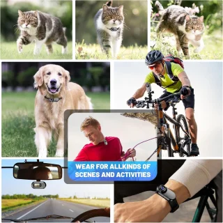 Sportcamera's - 1080P Mini Draagbare Camera - 64GB - Incl. Huisdier Halsbanden & Fietsbevestiging - Waterdicht