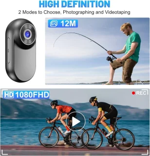 Sportcamera's - 1080P Mini Draagbare Camera - 64GB - Incl. Huisdier Halsbanden & Fietsbevestiging - Waterdicht