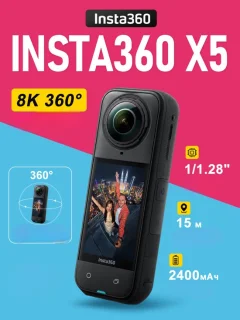 Insta360 X5 actioncam zwart