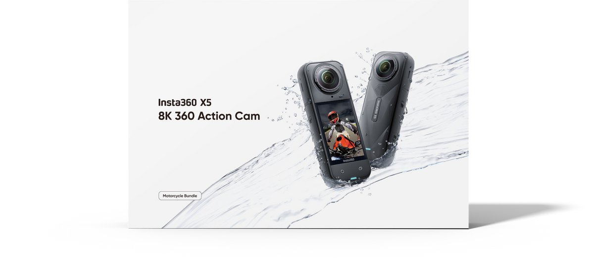 De Insta360 X5 Motorbundel 8K 360° Camera in één oogopslag