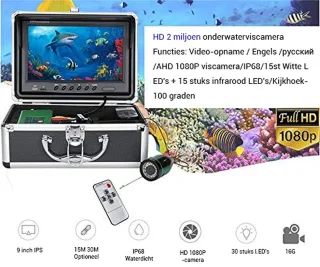 Onderwatercamera HD 1080P 7 Inch in Koffer 15m Waterdicht