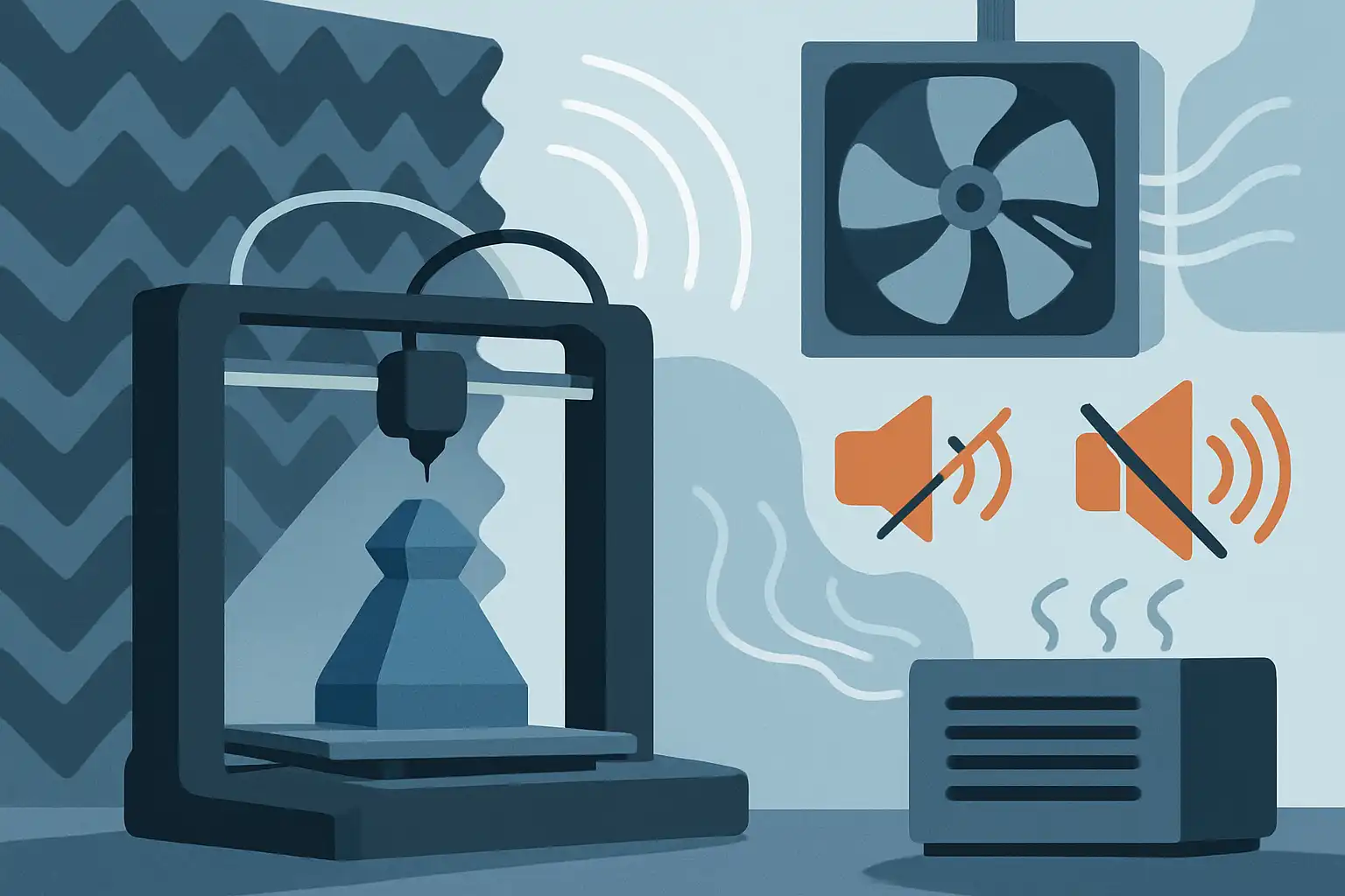 Silent printing: geluidsdemping en ventilatiehacks voor een rustige 3D printstudio