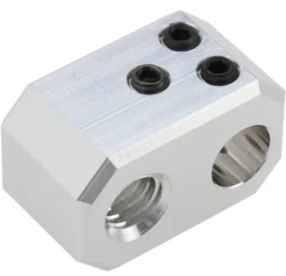 3D Printer Heating Block, Copper Alloy High Temperature Nickel Plated Heat Block with M3 Flat Head Screws, Compatible with Prusa I3 MK4 MK3.9 XL