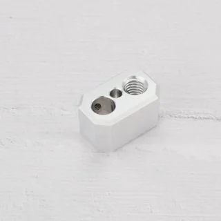 3D Printer Heating Block, Copper Alloy High Temperature Nickel Plated Heat Block with M3 Flat Head Screws, Compatible with Prusa I3 MK4 MK3.9 XL