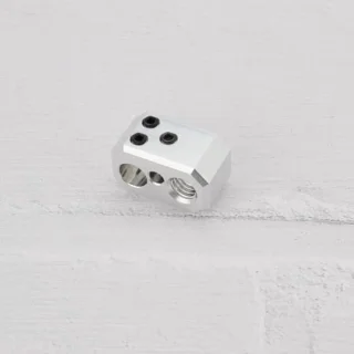 3D Printer Heating Block, Copper Alloy High Temperature Nickel Plated Heat Block with M3 Flat Head Screws, Compatible with Prusa I3 MK4 MK3.9 XL