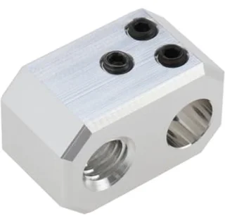 3D Printer Heating Block, Copper Alloy High Temperature Nickel Plated Heat Block with M3 Flat Head Screws, Compatible with Prusa I3 MK4 MK3.9 XL