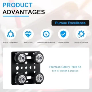 V Slot, Gantry Platter (4 Pack), 3D Printer Accessories, X Axis Wheels for Ender 3/Pro, CR 10 3D Printer