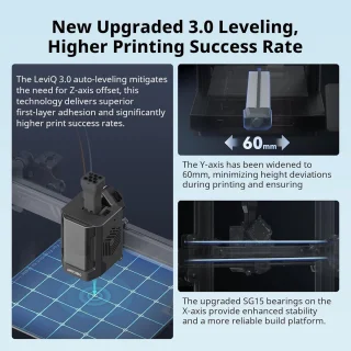 3D-printer met hoge snelheid, automatische bednivellering en meerkleurendruk – 600 mm/s, tot 8 kleuren, 255 x 255 x 260 mm