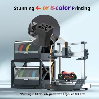 3D-printer met hoge snelheid, automatische bednivellering en meerkleurendruk – 600 mm/s, tot 8 kleuren, 255 x 255 x 260 mm
