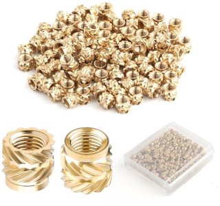 Robuuste messing moeren M3x4x5mm — 100 stuks voor betrouwbare montage