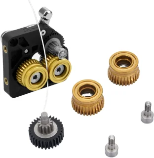 Extruderreductie Versnellingsuitrusting Extruderwand Kit Harded Staal DLC -coating voor K1 K1 Maximale K1C Ender 3 V3 V3 V3 Plus 3D -printers met 2 Dubbele Lagerwielen 1