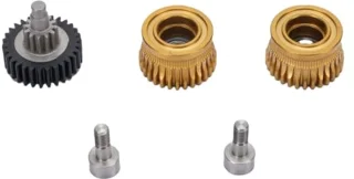 Extruderreductie Versnellingsuitrusting Extruderwand Kit Harded Staal DLC -coating voor K1 K1 Maximale K1C Ender 3 V3 V3 V3 Plus 3D -printers met 2 Dubbele Lagerwielen 1