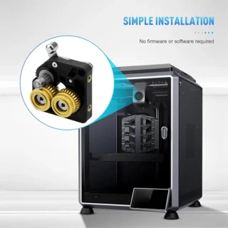 Extruderreductie Versnellingsuitrusting Extruderwand Kit Harded Staal DLC -coating voor K1 K1 Maximale K1C Ender 3 V3 V3 V3 Plus 3D -printers met 2 Dubbele Lagerwielen 1