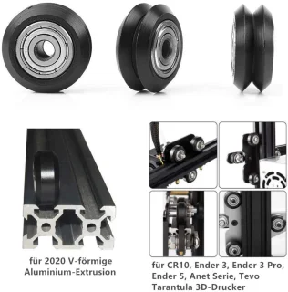 13 stuks V-riemschijf rollen met lagers en excentrische kolom voor 3D-printers - 3D-printer accessoires