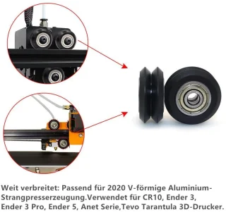 13 stuks V-riemschijf rollen met lagers en excentrische kolom voor 3D-printers - 3D-printer accessoires