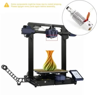 Hotend Kit for Anycubic Vyper, with 5 Pieces Extra E3D Long Nozzles, Compatible with Anycubic Vyper/Kobra Max/Kobra Plus 3D Printer Hotend