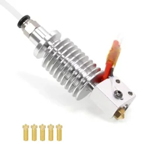 Hotend Kit for Anycubic Vyper, with 5 Pieces Extra E3D Long Nozzles, Compatible with Anycubic Vyper/Kobra Max/Kobra Plus 3D Printer Hotend