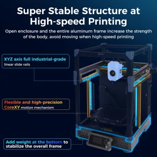 CoreXY 3D-printer met hoge snelheid en geavanceerde technologie