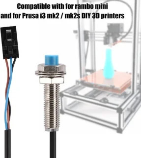 3D Printer Probe Kabel ABS Metalen Niveau Sensor voor Rambo Mini - Prusa I3 Mk2/mk2s DIY 3D Printers - F.I.N.D.A. Sonde Zwart .