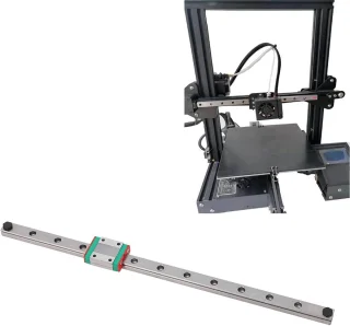 Verbeterde Linear Rail Guide Kit voor X-as - Metal Linear Motion Rail Guide met Slide Block voor Ender 3 3D Printer Accessoires