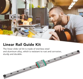 Verbeterde Linear Rail Guide Kit voor X-as - Metal Linear Motion Rail Guide met Slide Block voor Ender 3 3D Printer Accessoires