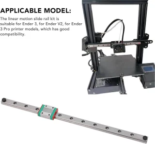 Verbeterde Linear Rail Guide Kit voor X-as - Metal Linear Motion Rail Guide met Slide Block voor Ender 3 3D Printer Accessoires