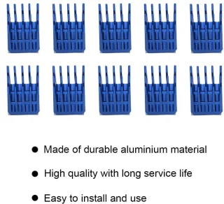 Blauw Aluminium Stappenmotor Driver Heatsink Cooling Vinnen Cooler - 10 stuks - 3D Printer Onderdelen - TMC2100 Stepper Driver .