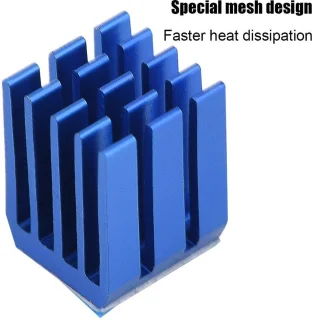Blauw Aluminium Stappenmotor Driver Heatsink Cooling Vinnen Cooler - 10 stuks - 3D Printer Onderdelen - TMC2100 Stepper Driver .