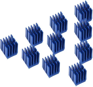 Blauw Aluminium Stappenmotor Driver Heatsink Cooling Vinnen Cooler - 10 stuks - 3D Printer Onderdelen - TMC2100 Stepper Driver .