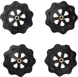 3D-printer Warmtebed-nivelleringsonderdelen, M4-duimwiel met Hoge Hardheid + Hot Bed-siliconenmat, Geschikt voor Prusa I3 Plus, voor Anet A8, voor Wanhao D9, voor Ender 5 Plus(Wit+zwart)