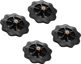 Wat vinden we goed aan de 3D-printer Warmtebed-nivelleringsonderdelen, M4-duimwiel met Hoge Hardheid + Hot Bed-siliconenmat, Geschikt voor Prusa I3 Plus, voor Anet A8, voor Wanhao D9, voor Ender 5 Plus(Wit+zwart)