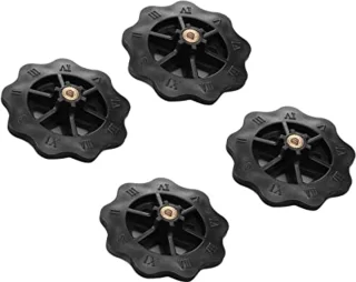 3D-printer Warmtebed-nivelleringsonderdelen, M4-duimwiel met Hoge Hardheid + Hot Bed-siliconenmat, Geschikt voor Prusa I3 Plus, voor Anet A8, voor Wanhao D9, voor Ender 5 Plus(Wit+zwart)