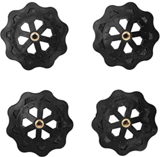 3D-printer Warmtebed-nivelleringsonderdelen, M4-duimwiel met Hoge Hardheid + Hot Bed-siliconenmat, Geschikt voor Prusa I3 Plus, voor Anet A8, voor Wanhao D9, voor Ender 5 Plus(Wit+zwart)