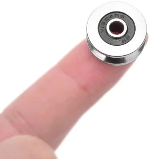 V-groef lagers 10pcs 18mm * 4mm * 8mm diepe U/V groef dubbele afgeschermde miniatuur kogellagers raillagergeleider katrol lager stalen rupswiel voor 3D-printer motor skateboards.