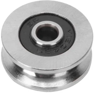 V-groef lagers 10pcs 18mm * 4mm * 8mm diepe U/V groef dubbele afgeschermde miniatuur kogellagers raillagergeleider katrol lager stalen rupswiel voor 3D-printer motor skateboards.