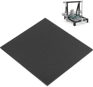 3D Printer Glass Bed for Voron, 250 x 250 x 4 mm, High Adhesive 3D Printing Platform, Carbon Crystal Glass Sheet Building Area, Easy Deform, 3D Printer Accessories