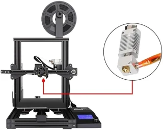 Vervangingskit Hot End 40W voor 3D-printerkop - Verwarmingsstaaf en Thermistorkabel