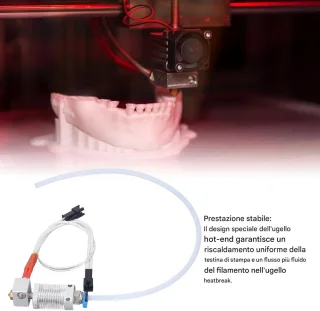 Vervangingskit Hot End 40W voor 3D-printerkop - Verwarmingsstaaf en Thermistorkabel
