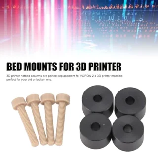 3D-printer Verwarmingsbedonderdelen, 3D-printer Broeinestkolom, Perfecte Vervanging PEEK-bedbevestigingen met Schroeven, Bestand Tegen Hoge Temperaturen, voor 2.4