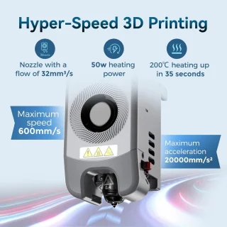 Ultrasnelle 3D-printer met automatische nivellering en instant prints voor beginners en professionals