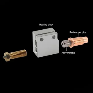 Bimetaal Heatbreak 4 STKS - Koper Bimetaal Warmte Breken - Hoge Temperatuur 3D Printer Accessoires - V6 with Hex Edge .