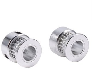 De 2 Alumininium Timing Pulley's - 20 Tanden Flens - 8mm Bore voor 3D Printer in één oogopslag