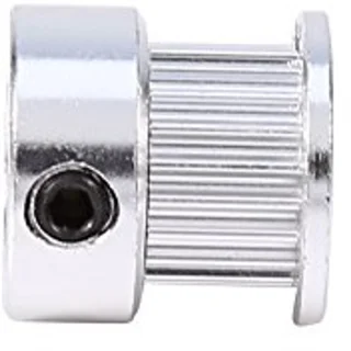 2 Alumininium Timing Pulley's - 20 Tanden Flens - 8mm Bore voor 3D Printer