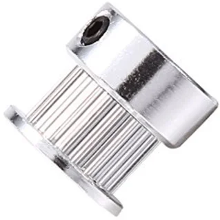 2 Alumininium Timing Pulley's - 20 Tanden Flens - 8mm Bore voor 3D Printer
