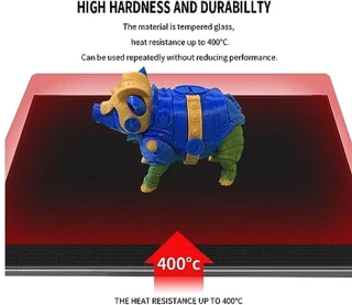 3D Printer Glass Bed 220x240x4mm Hardened Plate Building Surface Platform for MEGA S