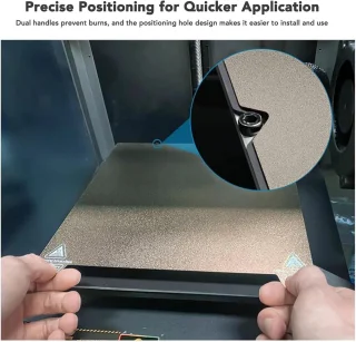 PEI Poedergespoten Verenstaal Bouwplaat Dubbele PEO-textuur 310x315mm voor Ender 3 S1 Plus Ender 3 V3 Plus 3D-printer - PLA ABS PETG - 3D-printeronderdelen .