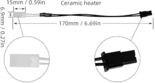 2 Pack 24V-80W 3D Printer-Ceramisch Verwarmer-Compatibel met QIDI X Plus3-Smart3-Maximum3-Q1 Pro