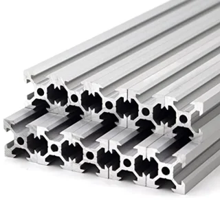 2020 Aluminum Extrusion 48in/1220mm Silver (10pcs/pack) V-Slot Aluminum Profile European Standard Anodized Linear Rail for 3D Printer, CNC and Laser Engraving Machine