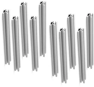 2020 Aluminum Extrusion 48in/1220mm Silver (10pcs/pack) V-Slot Aluminum Profile European Standard Anodized Linear Rail for 3D Printer, CNC and Laser Engraving Machine